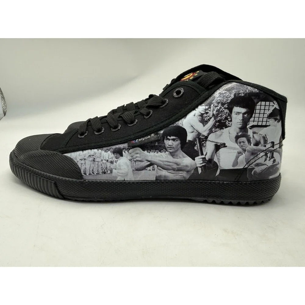 Feiyue x Bruce Lee 1920 Lo Black Martial Arts Sneakers Men 9 Women 11 FU100182M